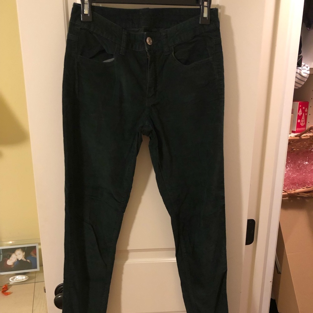 American eagle dark green corduroys